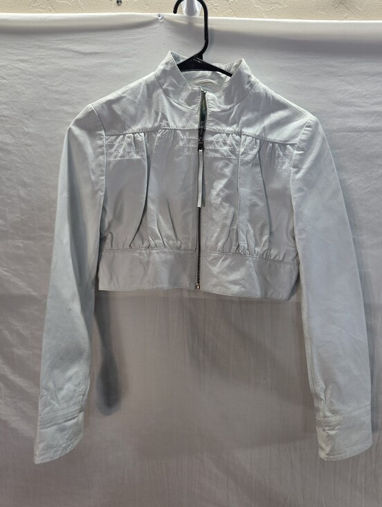 Wilsons Leather Jackets & Blazers - Wilsons Women's Size XS White Leather Cropped Jacket